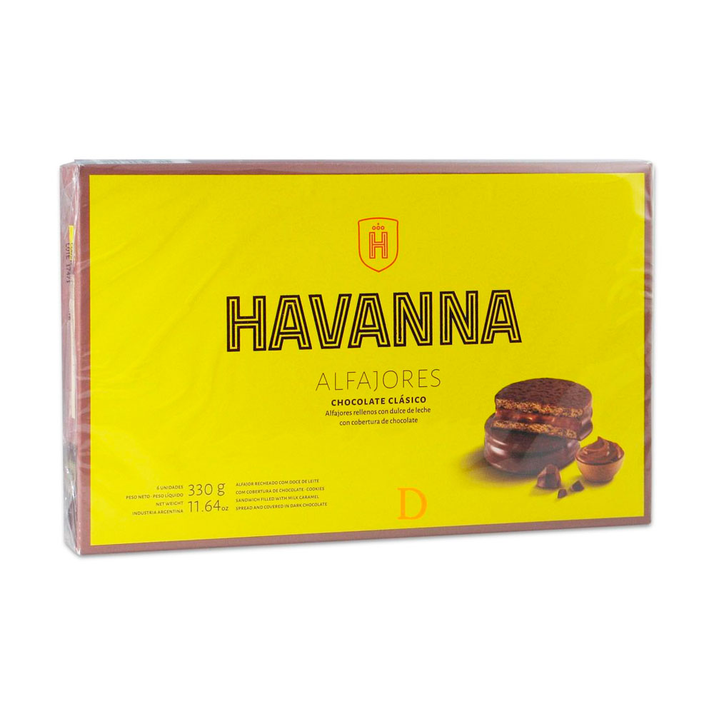 Alfajores Havanna Chocolate Clássico 330G 6 Unidades