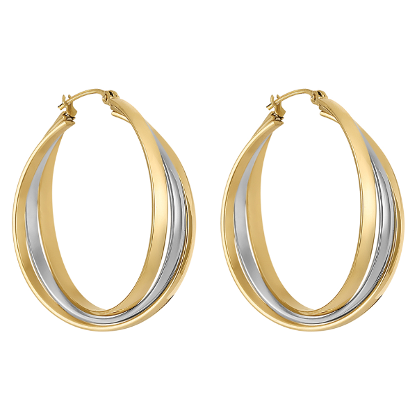 Brinco Feminino Daniel Klein Dkj.5.30016-3 Prata/Dourado