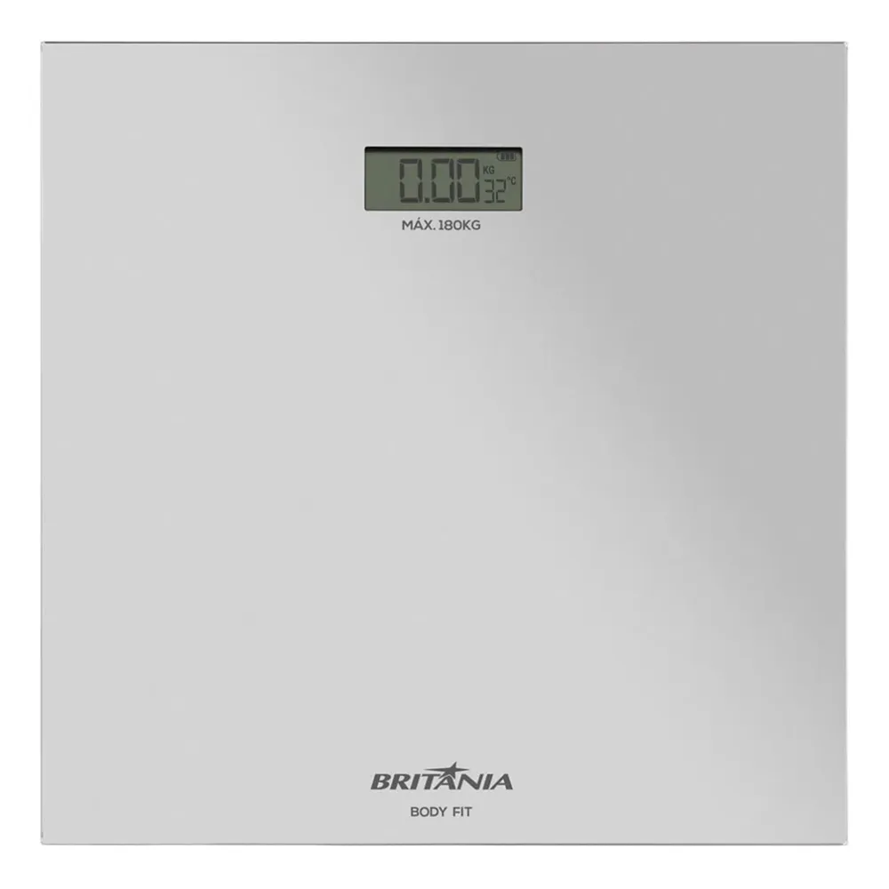 Balança Digital Britania BBL05TQ LCD/4SENSOR/PILA/180KG Cinza
