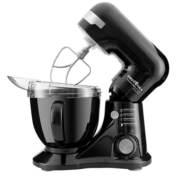 Batedeira Planetária Britania Bbp760 4.5L 12Vel+Turbo/700W/220V Preto