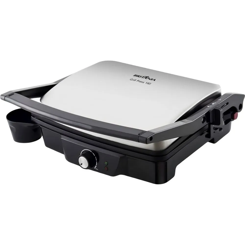 Sanduicheira Grill Britania 180 220V Preto/Prateado