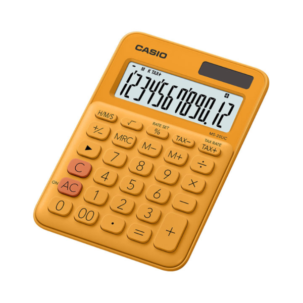 Calculadora Compacta Casio Ms-20UC-Rg Laranja