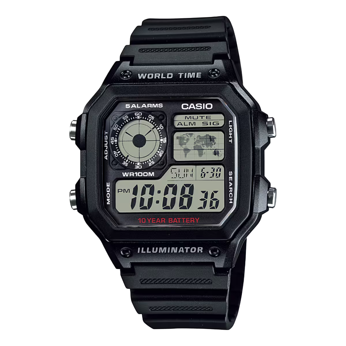 Relógio Casio Ae-1200WH-1AVDF Preto + Estojo