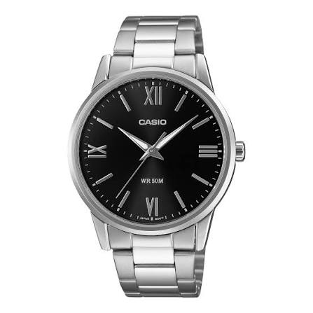 Relógio Casio Mtp-1303DD-1AVDF Preto/Prateado + Estojo