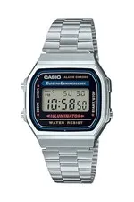 Relógio Casio A168WA-1WDF Preto/Prateado + Estojo