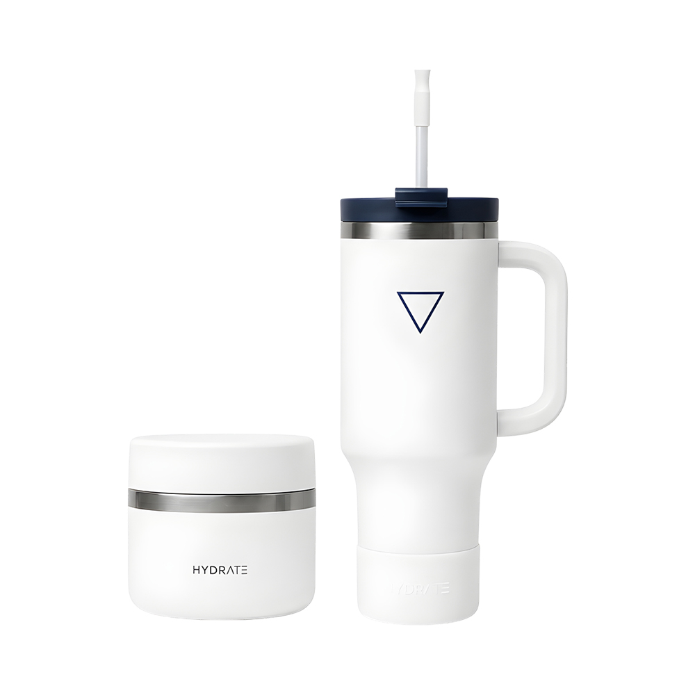 Combo Sunbeam Hydrate 1L + Foodflask 355ml Branco