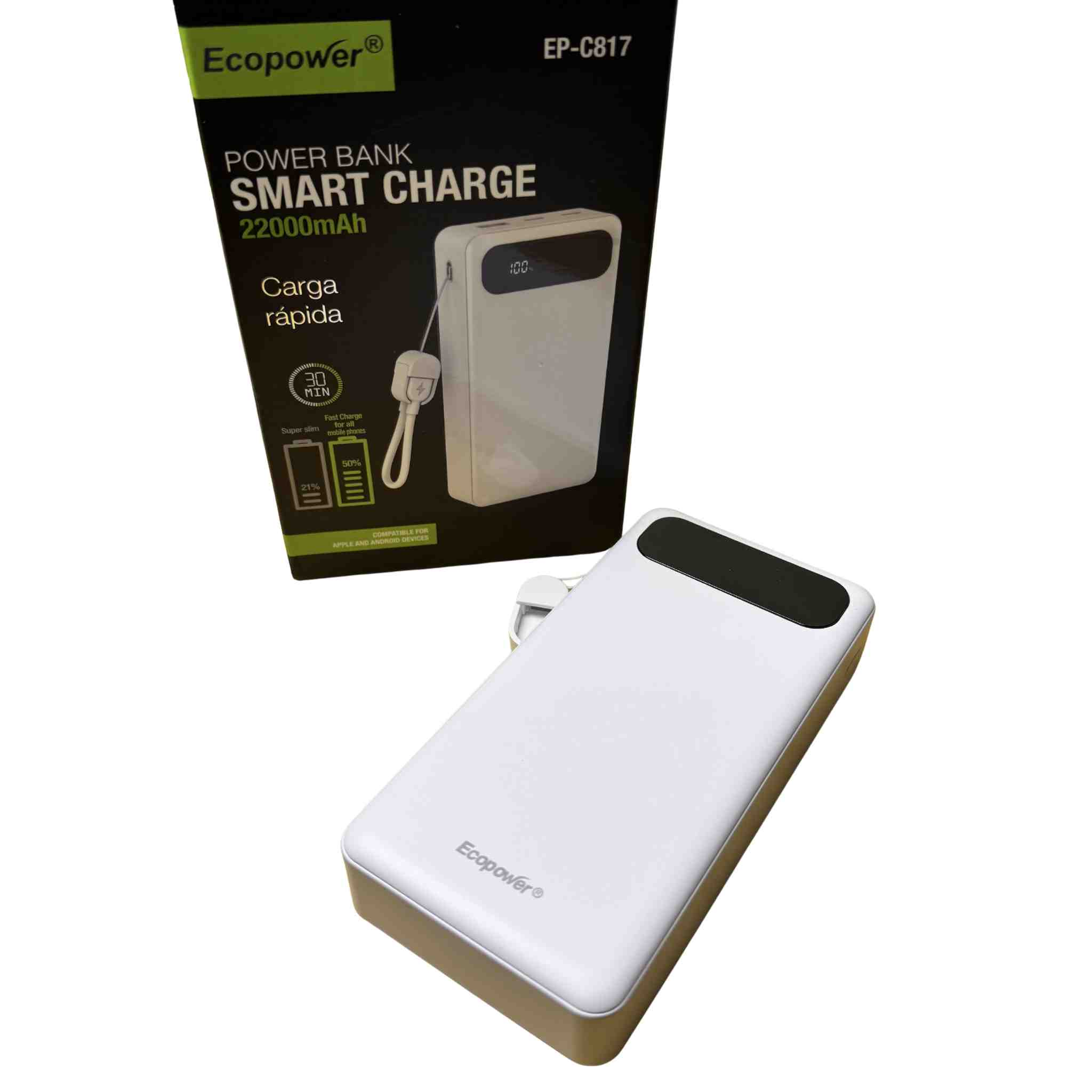 Power Bank Ecopower Ep-C817 22000mAh Blanco