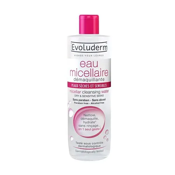 Água Micelar Evoluderm Pele Seca/Sensível 750ml
