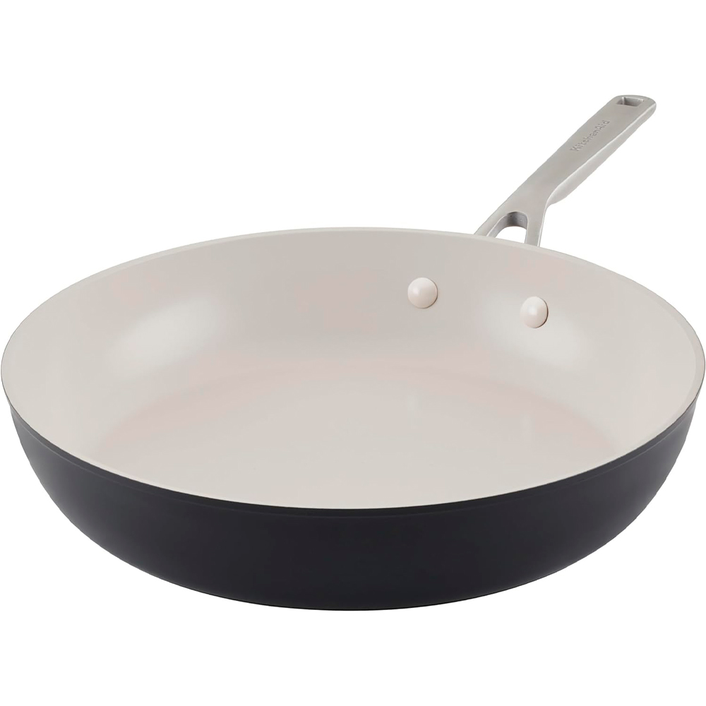Frigideira KitchenAid Antiaderente Cerâmica 31CM Preto Fosco