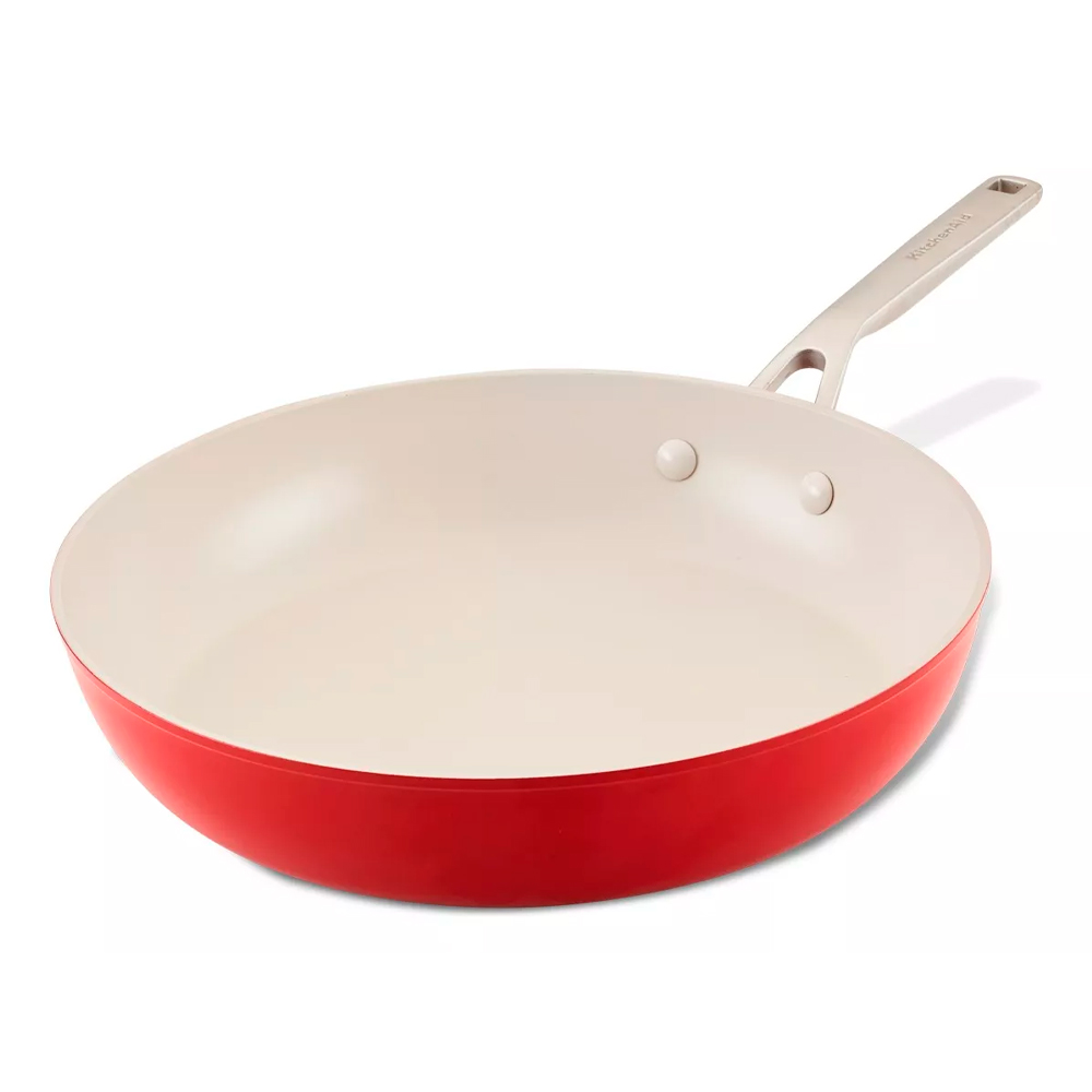 Frigideira KitchenAid Antiaderente Cerâmica 31CM Vermelho Imperial