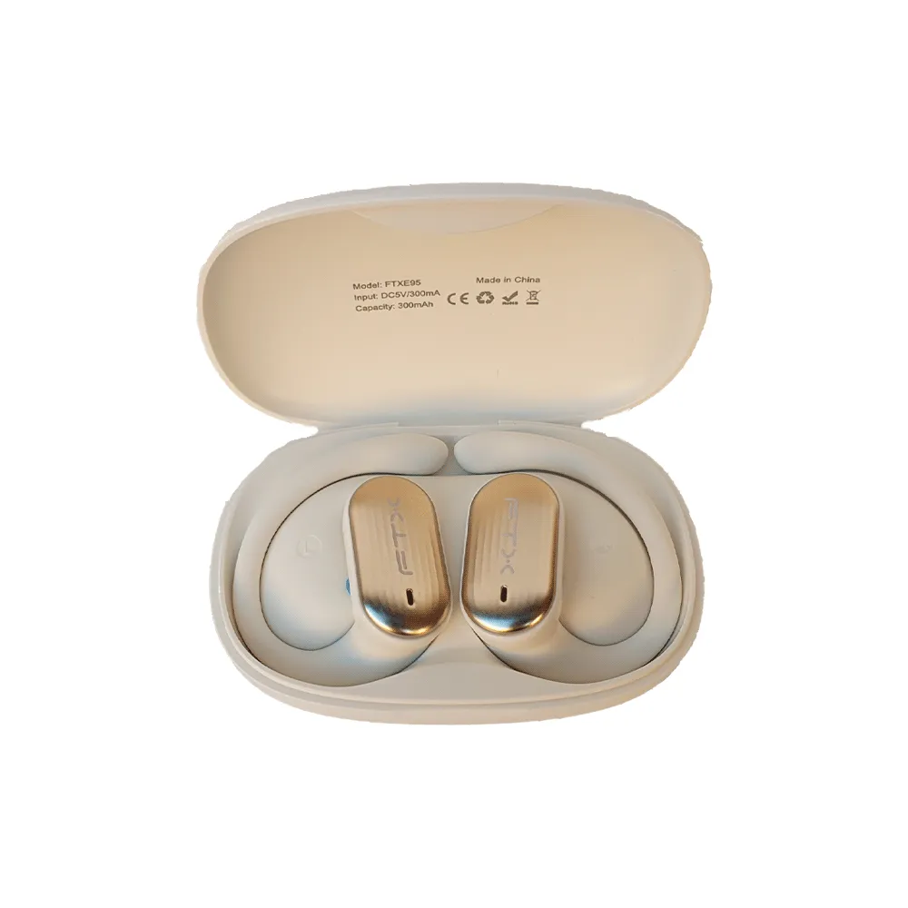 Fones de Ouvido Ftx E95-Bg BT/MIC/TOUCH/IPX6 Bege