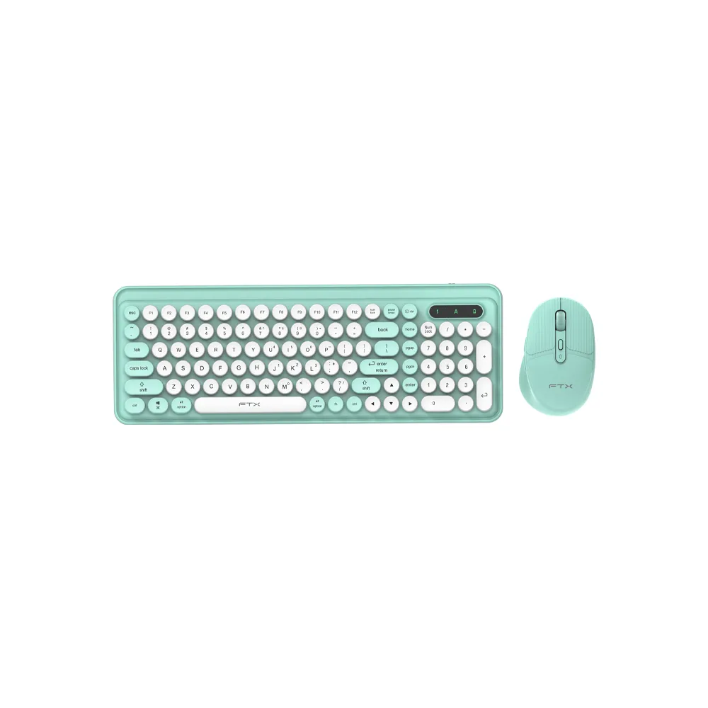 Teclado + Mouse Ftx Ftxgk02 Wireless/BT Port Verde