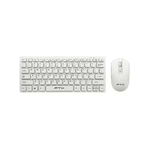 Teclado + Mouse Wireless Ftx Ftxgk03 Portugués Branco