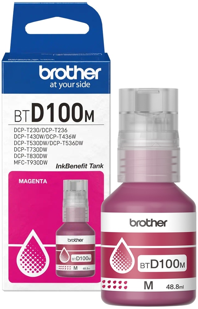 GARRAFA DE TINTA BROTHER BTD100M 48.8ML MAGENTA
