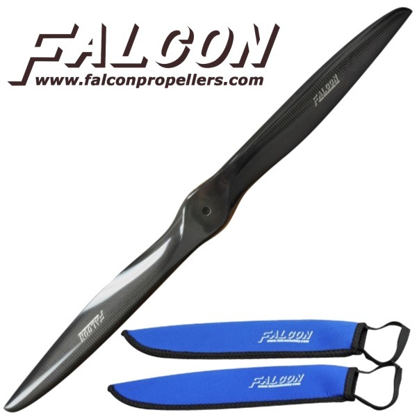 Hélice Falcon 25x8W Fibra de Carbono Wide