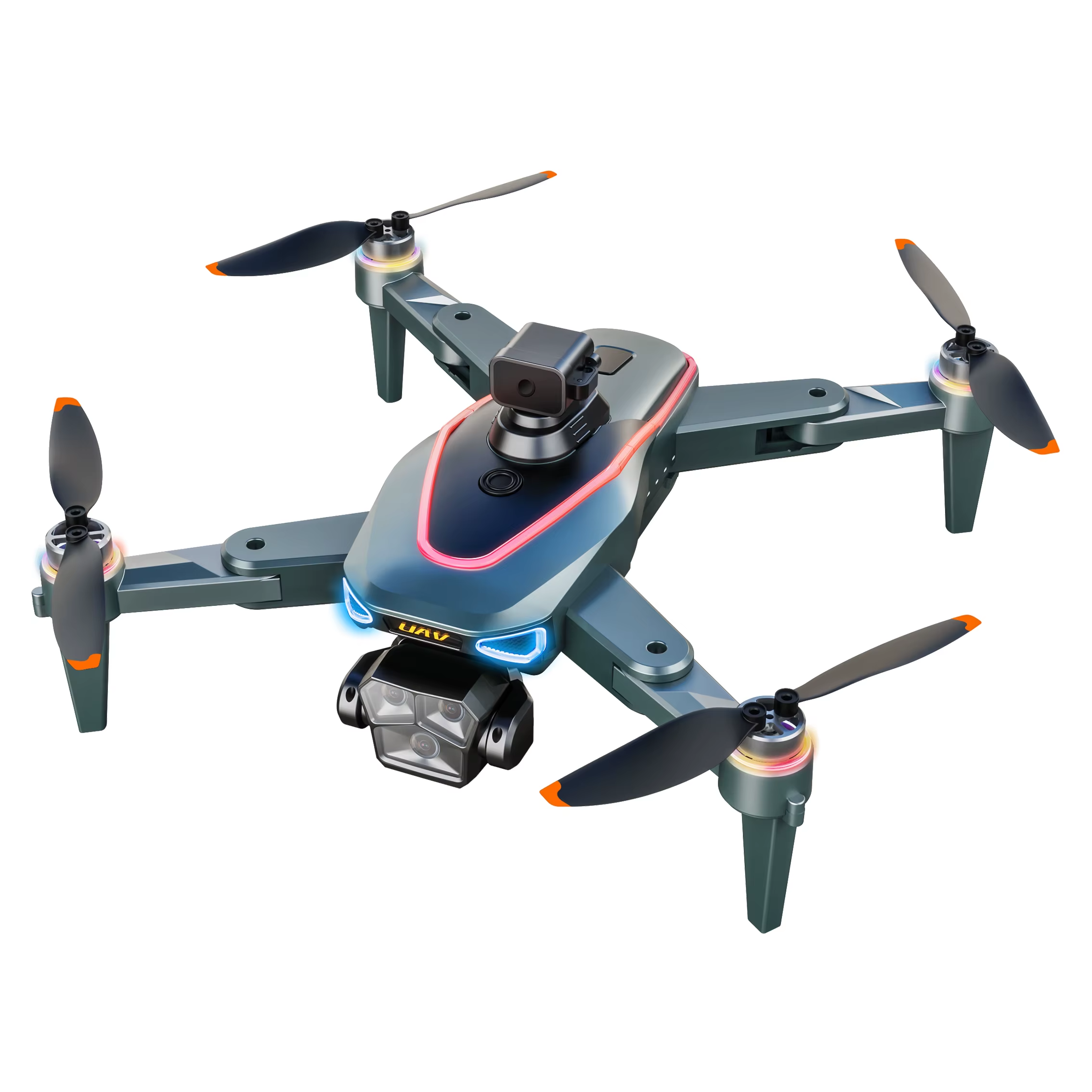 Drone Hetzer P30 C/CONTROL/PANTALLA/GPS/360°/2BATERIAS Black