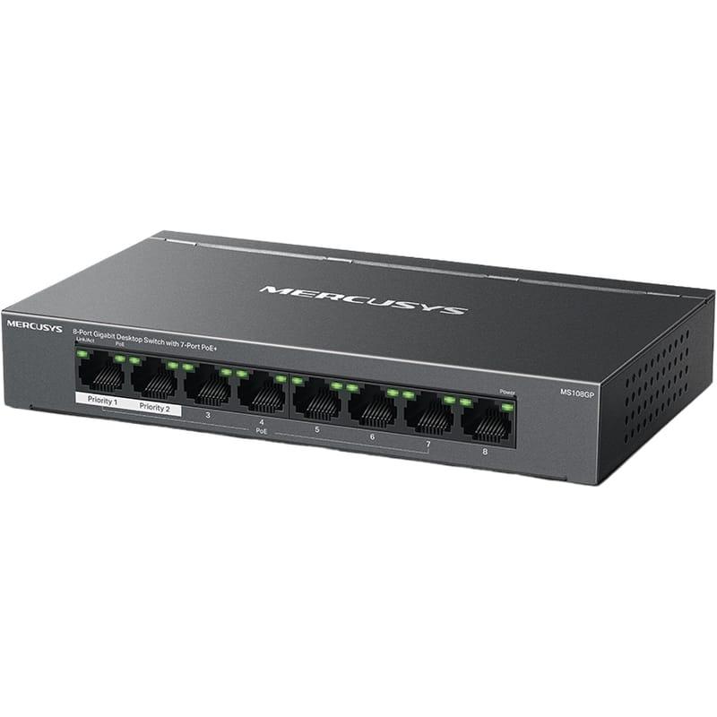 Switch 8 Portas Mercusys MS108GP 10/100/1000 PoE+