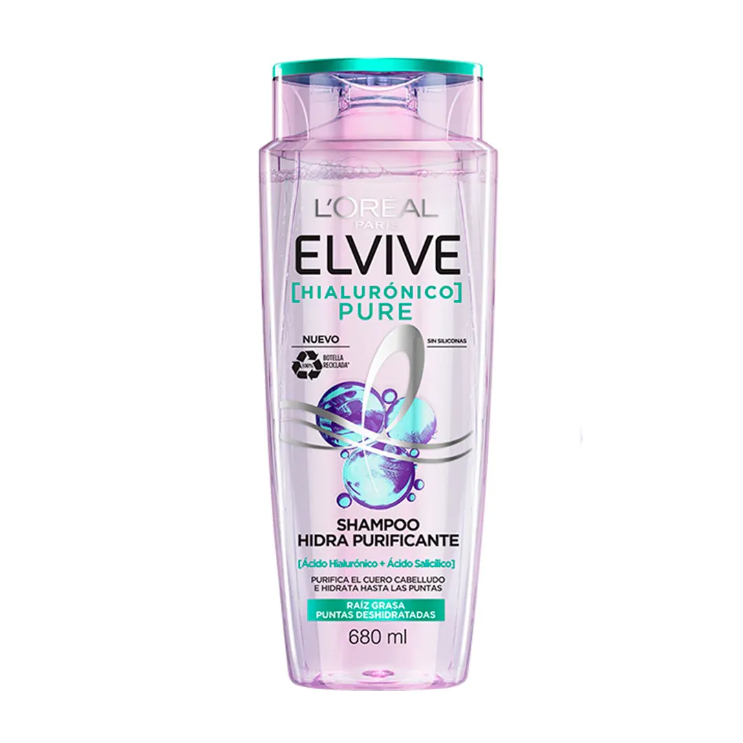 Shampoo L'Oréal Elvive Pure Hialuronico 680ml