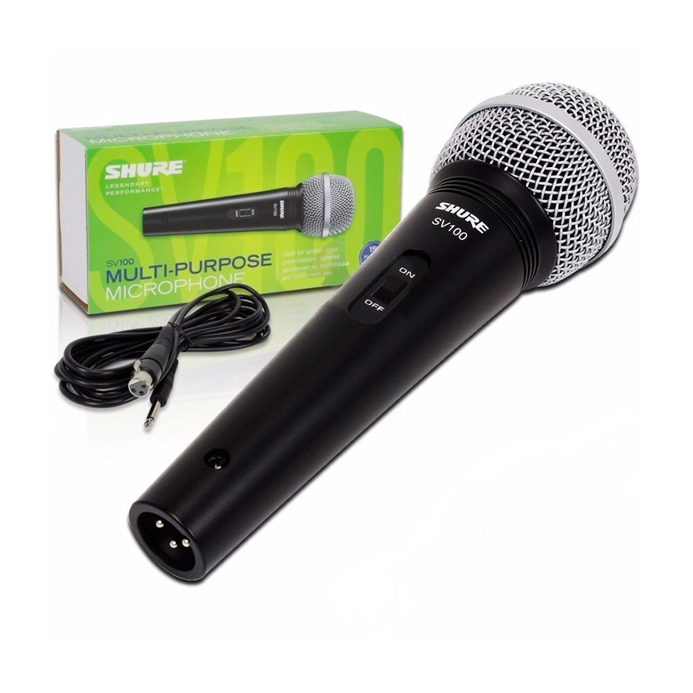 Microfone Shure Sv100 Com Cabo
