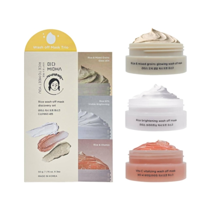 Midha Rice Wash Off Mask Discovery Set
