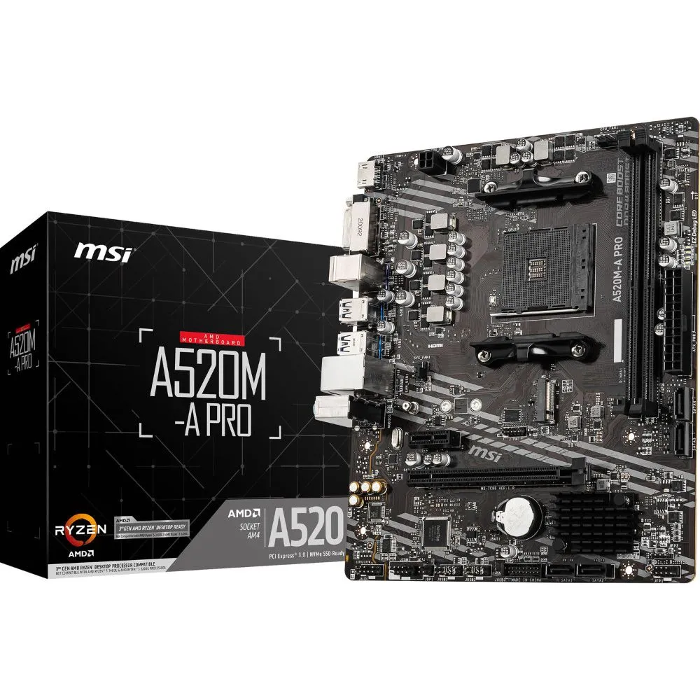 Placa-mãe Msi A520M-A Pro DDR4/VGA/M.2