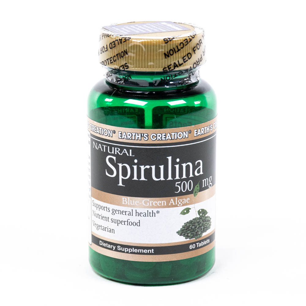 Spirulina Natural Earth's Creation 500MG 60 Comprimidos