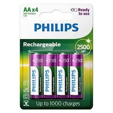 Pilha Recarregável Philips Aa Pack-4 (2500mAh)