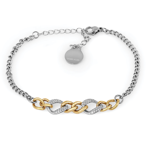 Pulseira Feminina Daniel Klein Dkj.12.10010-3 Prata/Dourado