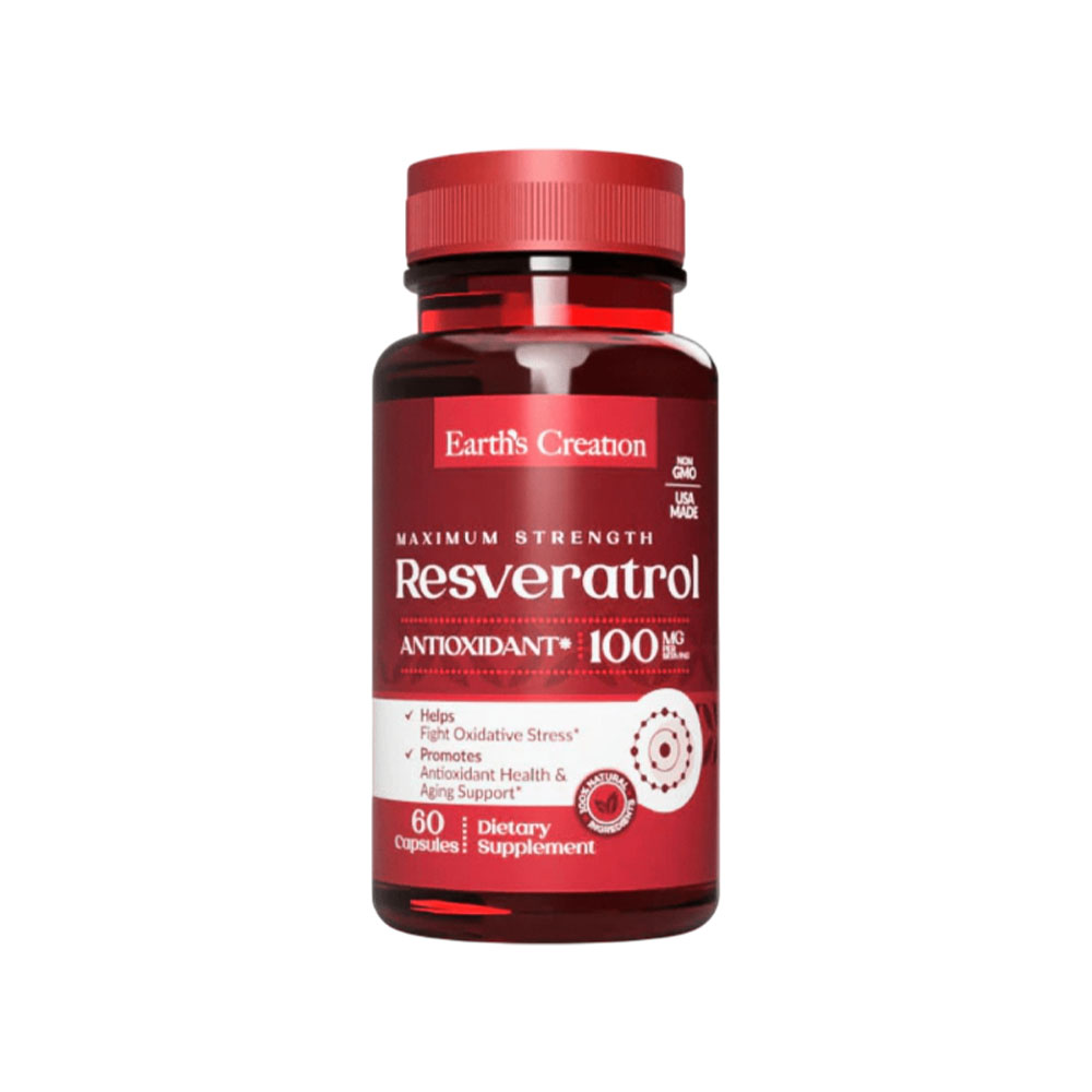 Cápsulas de Resveratrol Earth's Creation 100MG 60