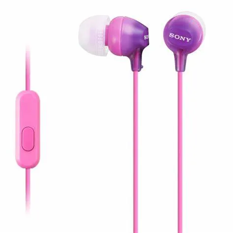 Fones de Ouvido Sony Mdr-EX15AP 3.5Mm com Microfone Violet