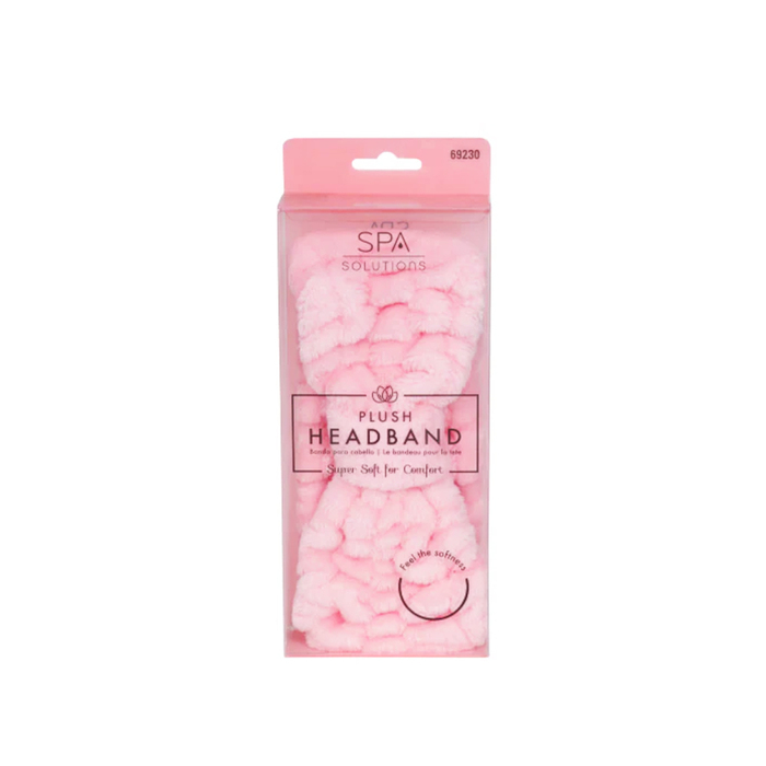 Faixa de Cabelo Plush Spa Solutions Rosa