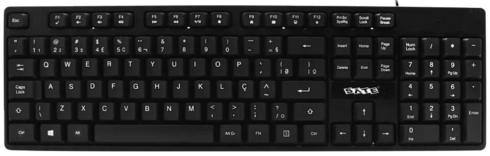 Teclado Satellite Ak-921 USB Preto (Português)