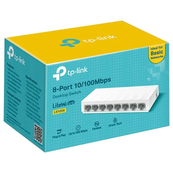 Switch Tp-Link Ls1008 8P 10/100Mbps Branco