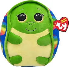 Pelúcia Ty Squishaboos Shrugs Tortuga Arcoiris
